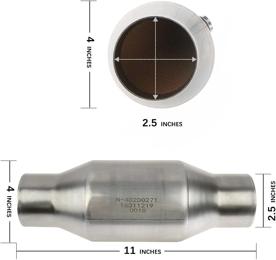 2.5 Inlet/Outlet Universal Catalytic Converter with O2 Port N69725