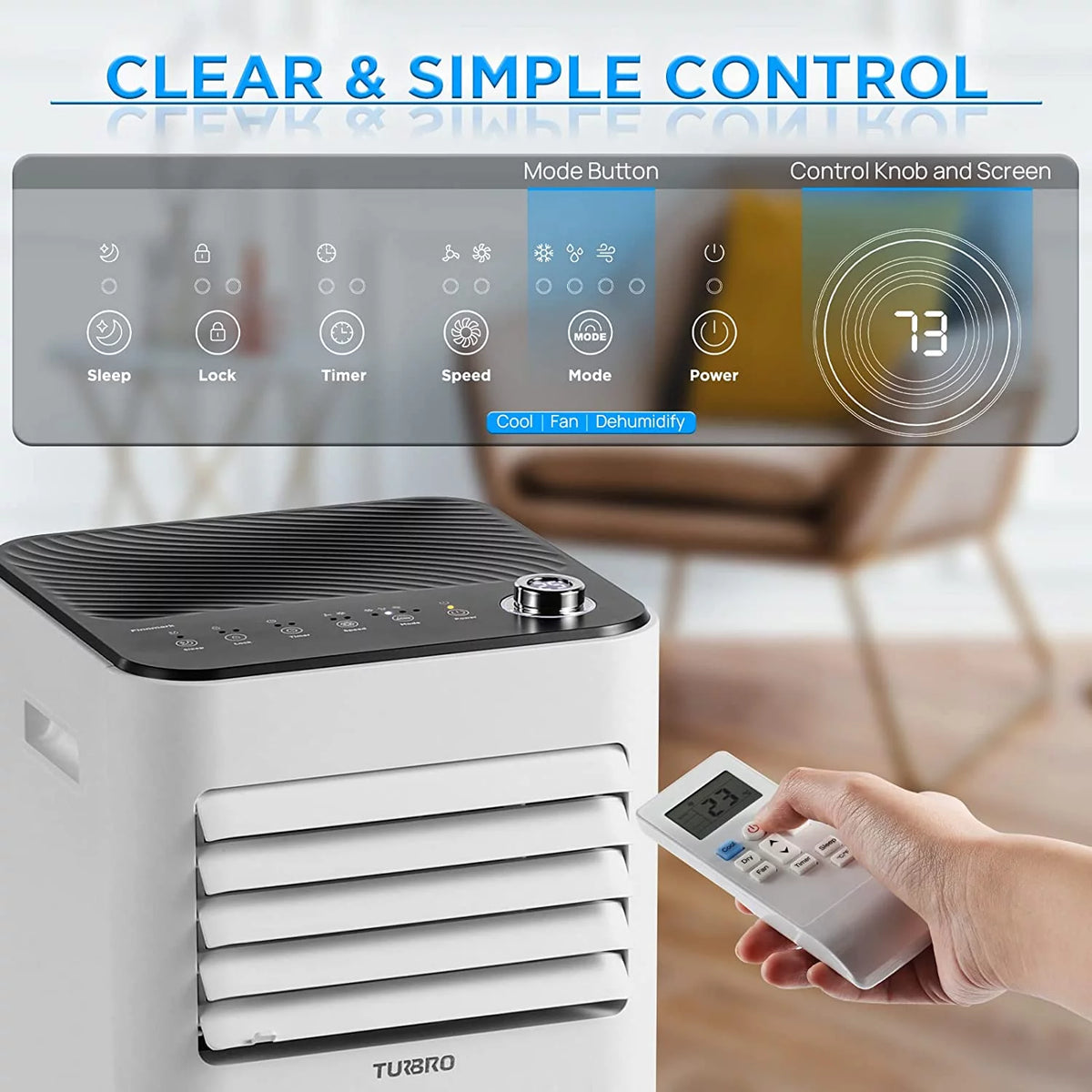 10,000 BTU Portable Air Conditioner, Dehumidifier and Fan O9885