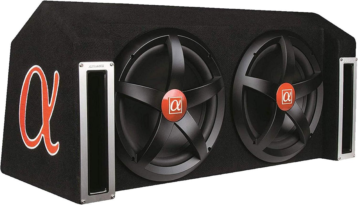 Dual 12 Subwoofers Car Bass Package with Amplifier and Installation Kit, Black M647