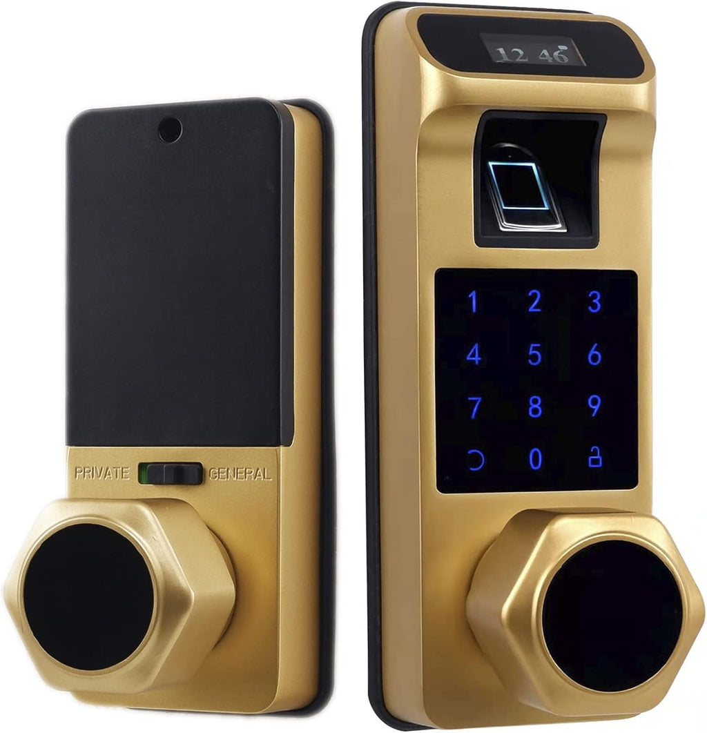 Aged Bronze Touchscreen Keyless Door Lock R438139