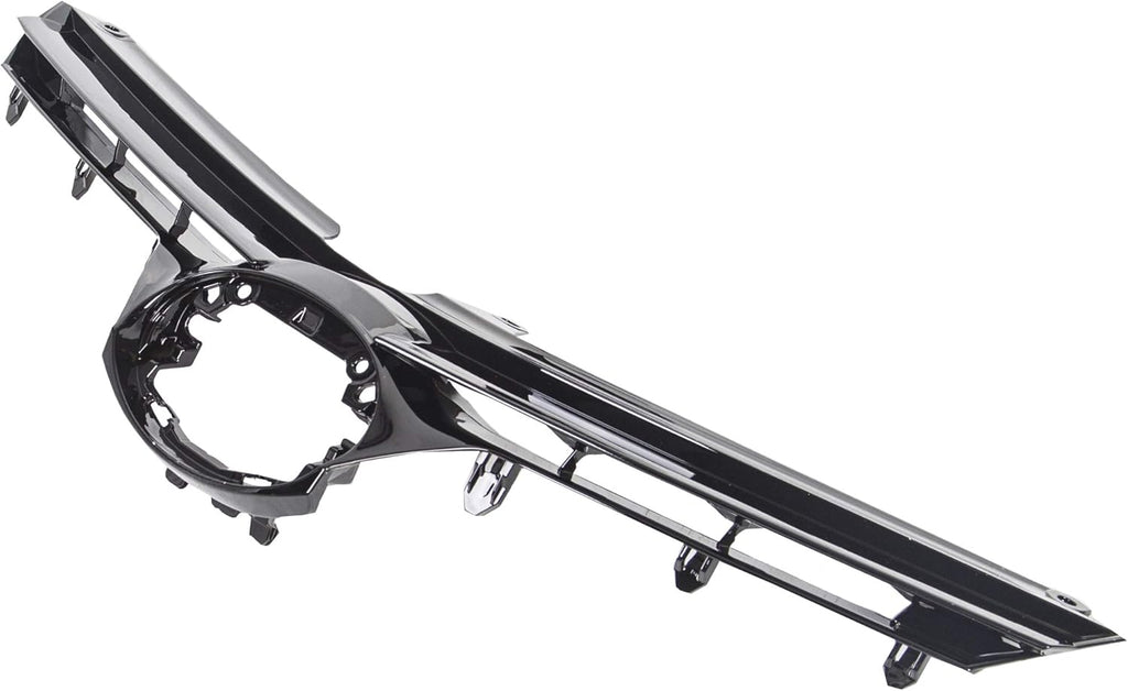 Black Front Bumper Upper Hood Grille Pack of 2 R47512