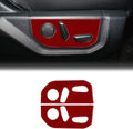 Carbon Fiber Seat Adjustment Button Frame Trim Cover Red 2PCS X18900