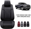 Black Leather Truck Seat Covers Full Set O20585