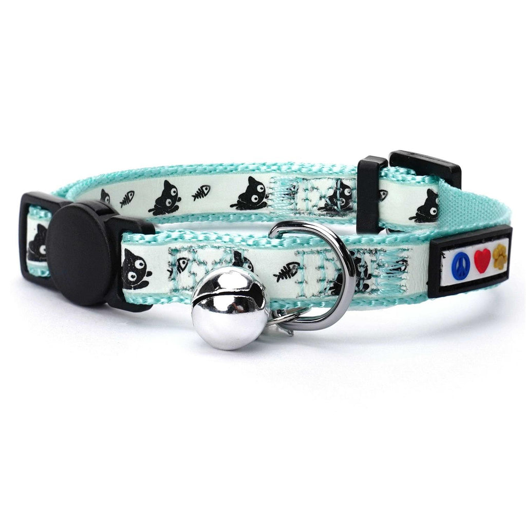 Cat Collar with Safety Buckle and Removable Bell W911934