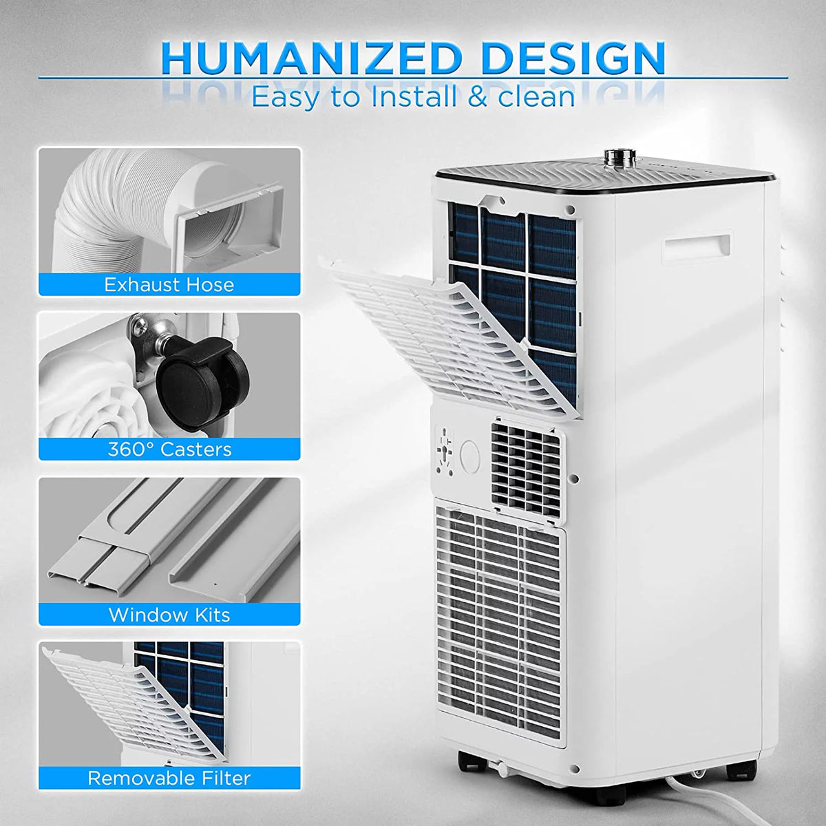 10,000 BTU Portable Air Conditioner, Dehumidifier and Fan O9885