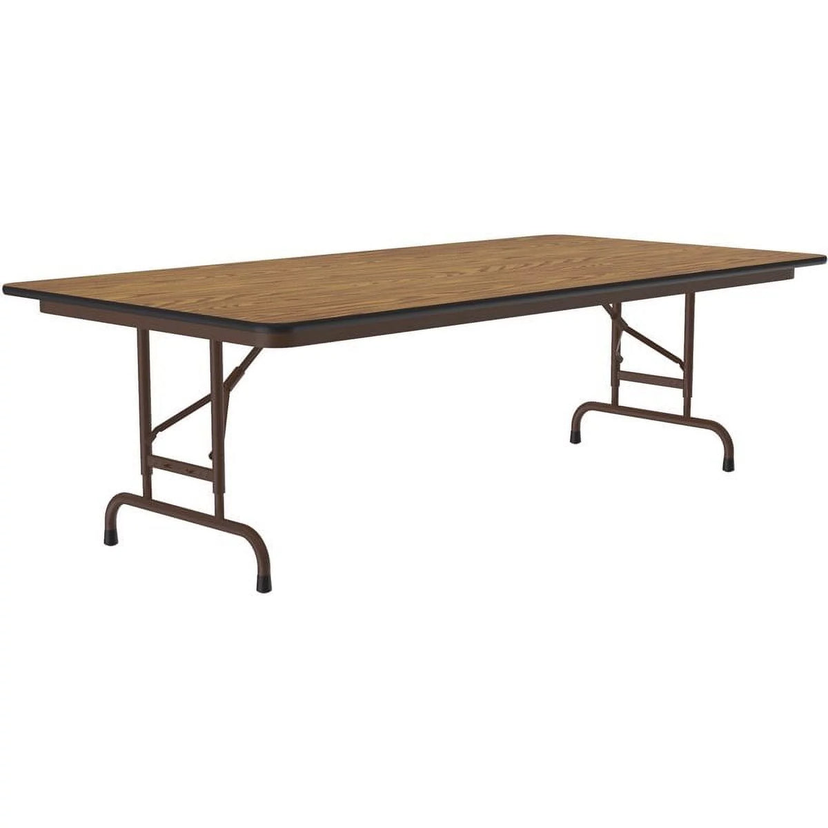 Adjustable Height Folding Table in Medium Oak O60386