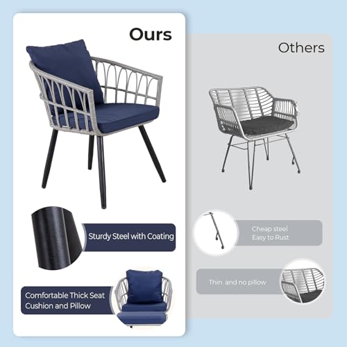 3 Piece Wicker Bistro Set T84366