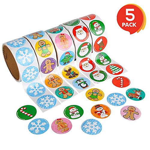 Christmas Sticker Roll 500 Stickers T380096
