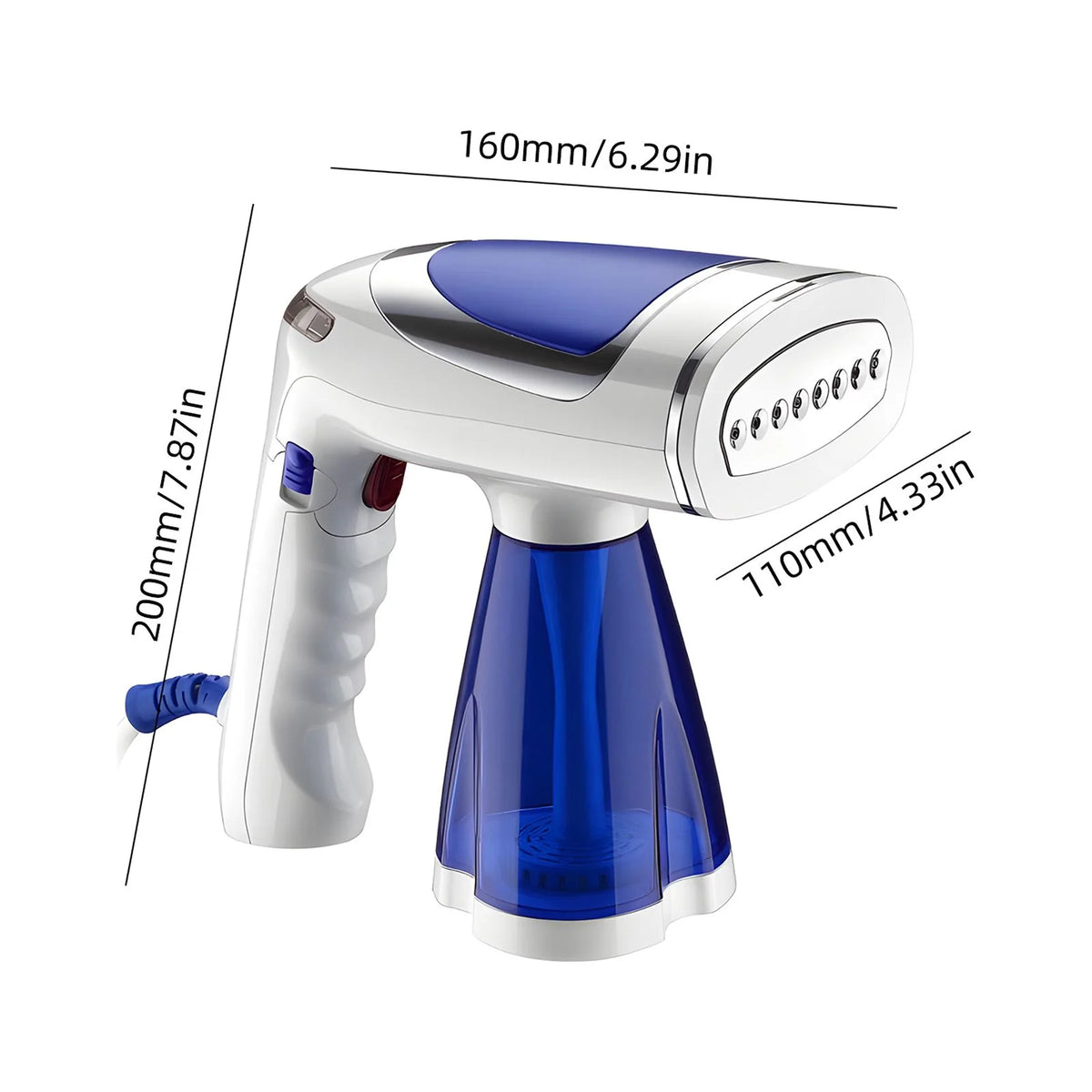 1600W Foldable Handheld Fabric Steamer 8.5oz Y285073