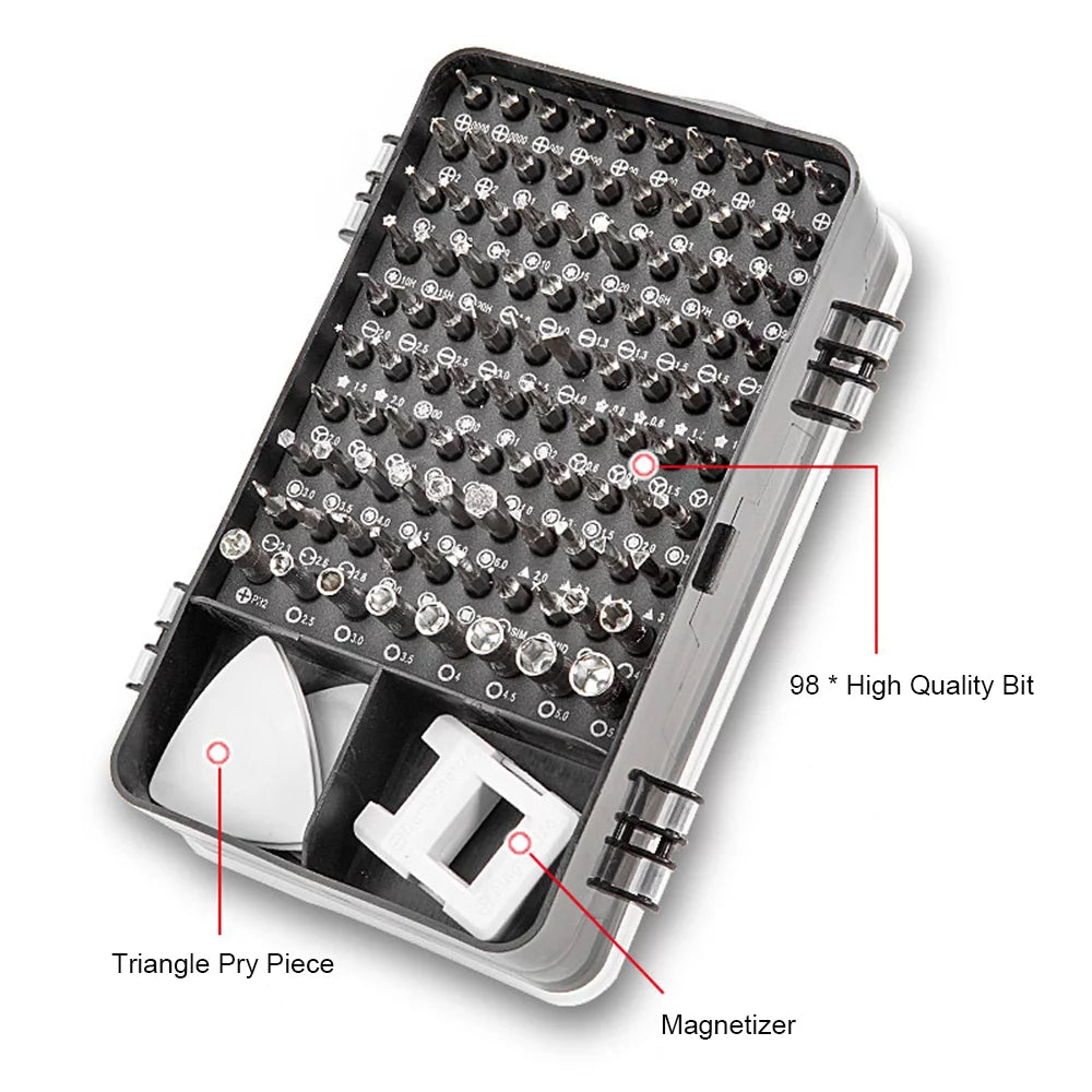 115-In-1 Household Toolbox Set with 98 Bits E970978