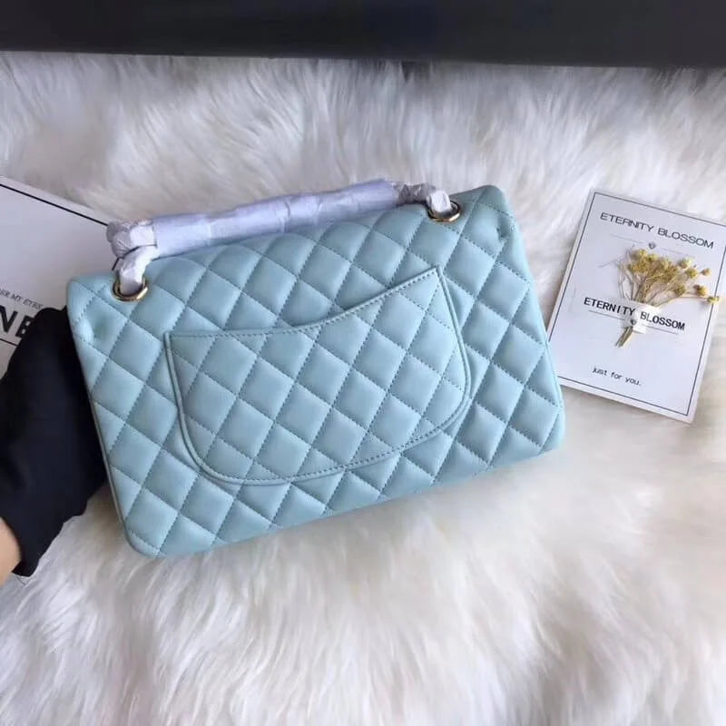 Tiffany Blue Lambskin Leather Flap Bag C796577