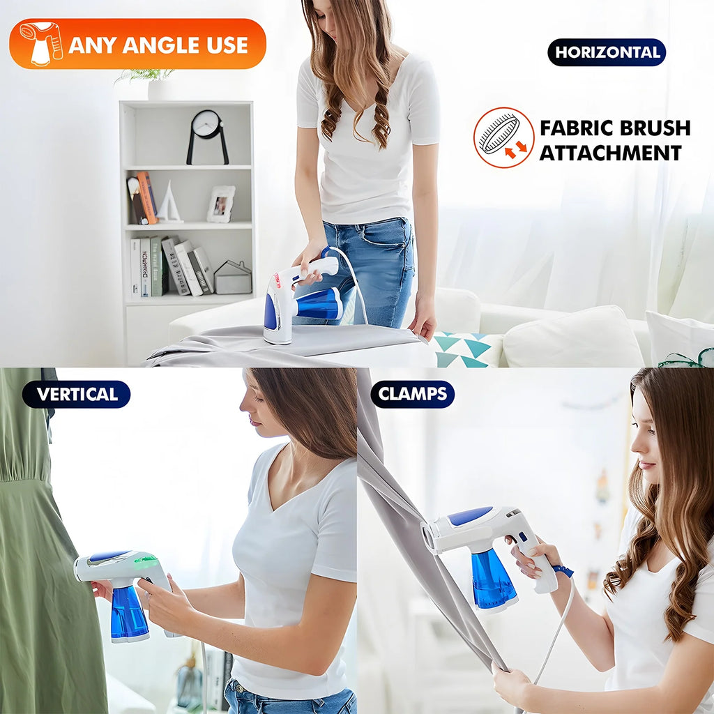 1600W Foldable Handheld Fabric Steamer 8.5oz Y285073