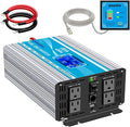 2000 Watt Pure Sine Wave Power Inverter 12V DC to 110V AC with LCD Display USB Port 4 AC Outlets R7298