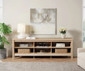 Oak Wood TV Stand for 75 Inch W3269