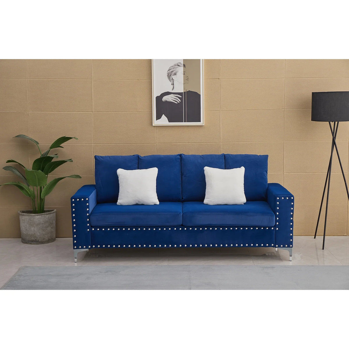 Blue Velvet Sofa B22981