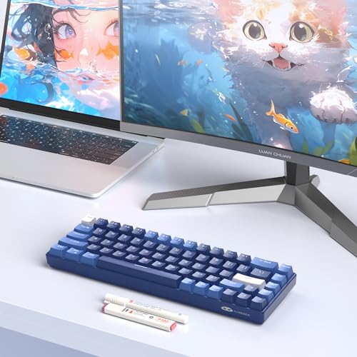 Dark Blue 68 Keys Compact Mechanical Keyboard R596