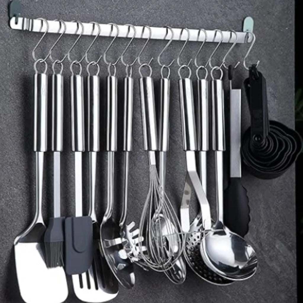 38 Piece Stainless Steel Kitchen Utensil Set with Utensil Holder Rack P36121