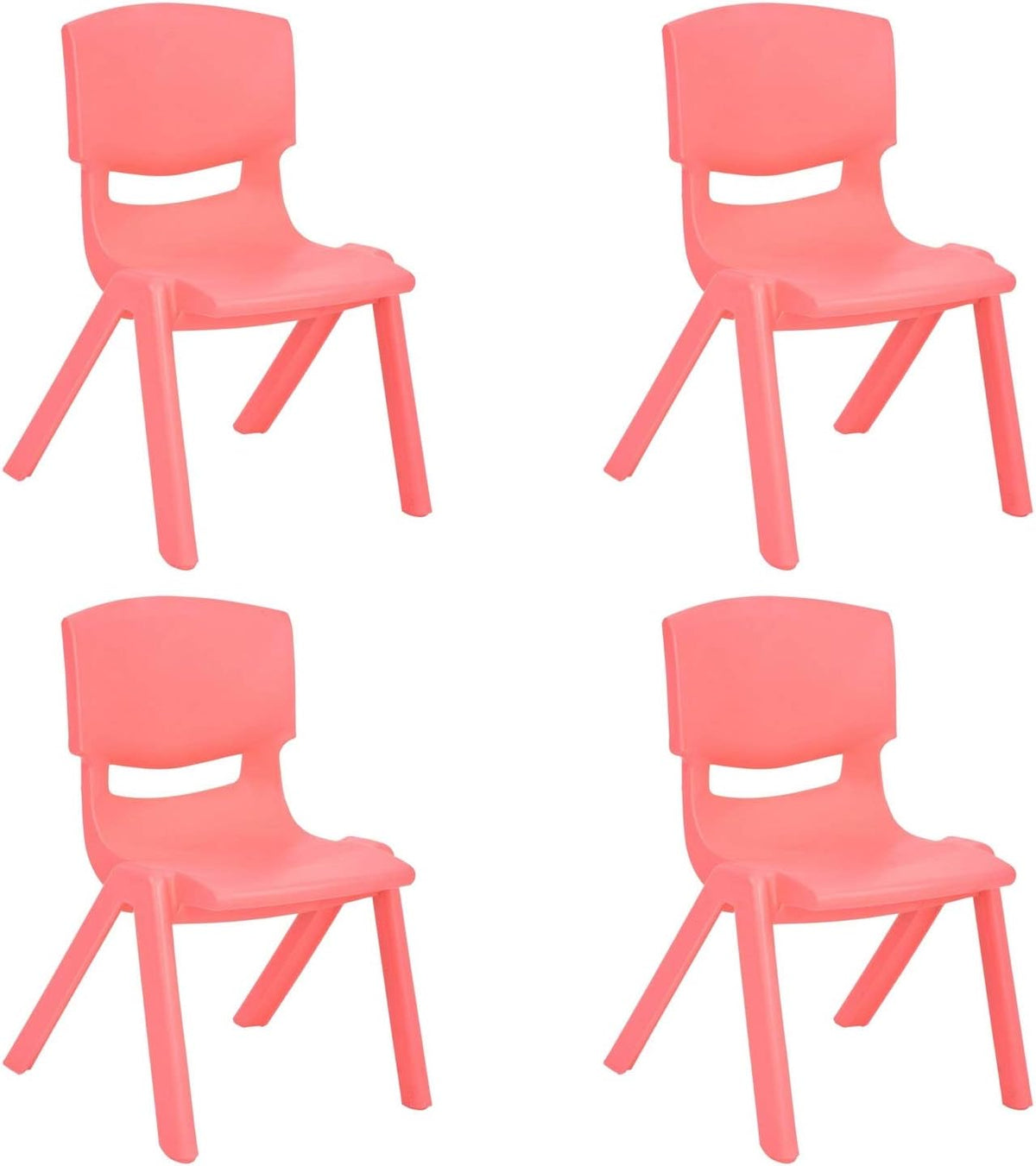 Stackable Plastic Kids Learning Chairs, 20.8x12.5 Inches, 2 Pack V560598
