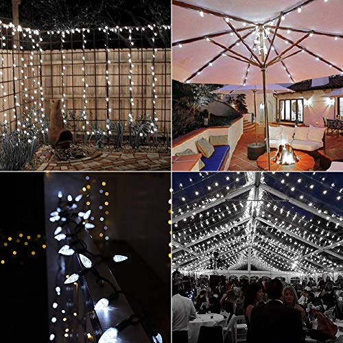 Cool White 16FT 25 LED Faceted Christmas Lights L31103