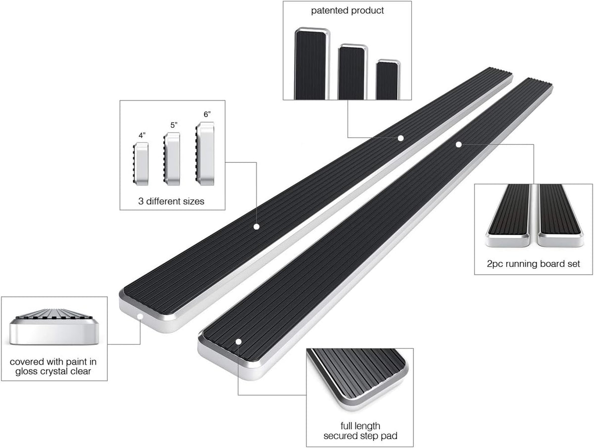 4in Running Boards for Crew Cab M33101