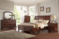 Cherry Wood Finish Eastern King Platform Bedroom Set 5Pcs N182144