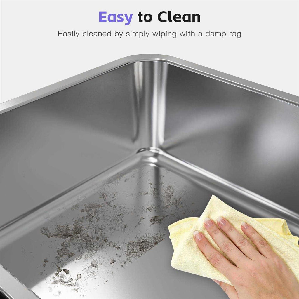Enclosed Stainless Steel Litter Box XL with High Side I961075
