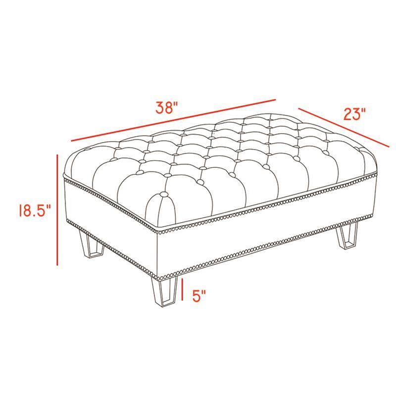 Black Velvet Ottoman Y493161