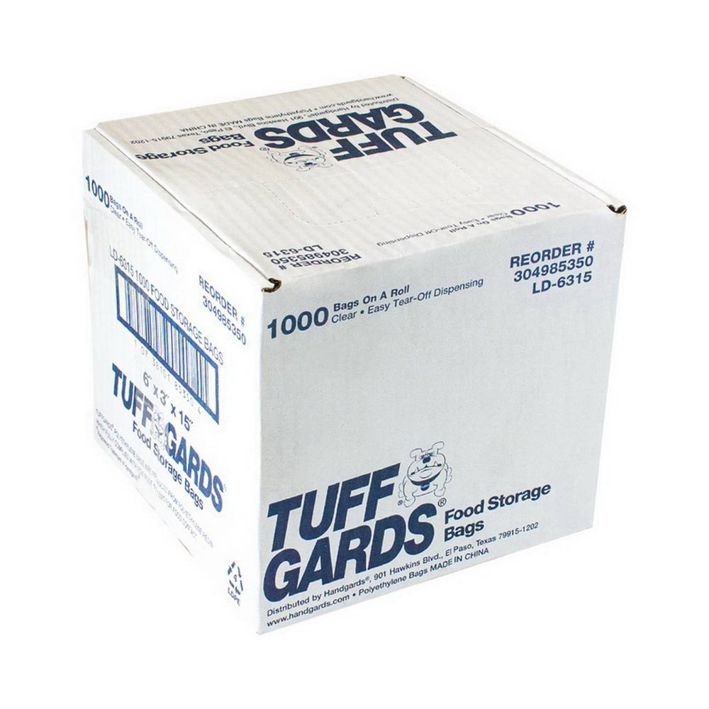 Bag Low Density Poly Roll Pack 6x3x15 .6 Mil U3526