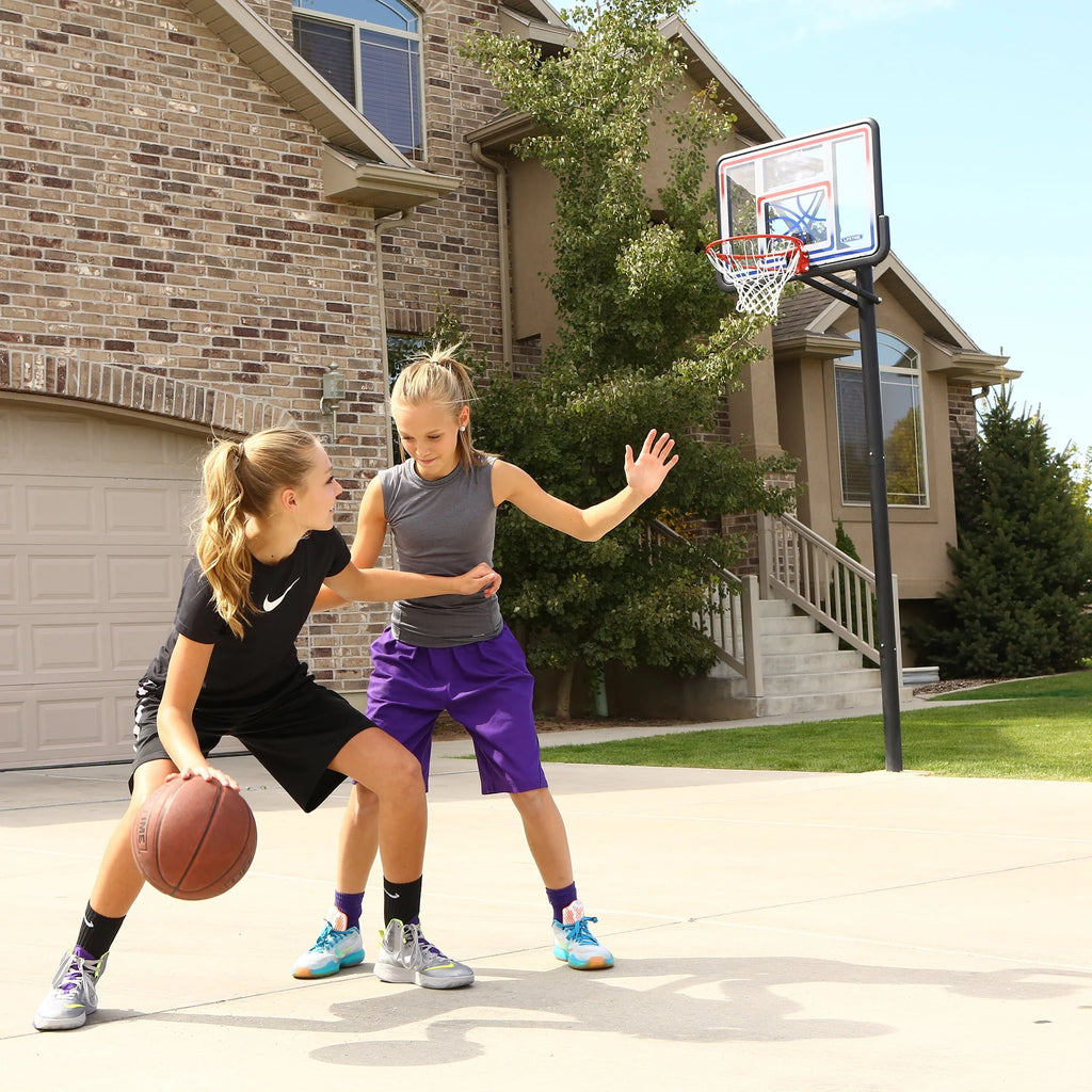 Adjustable Inground Basketball Hoop 44 inch Polycarbonate N6682