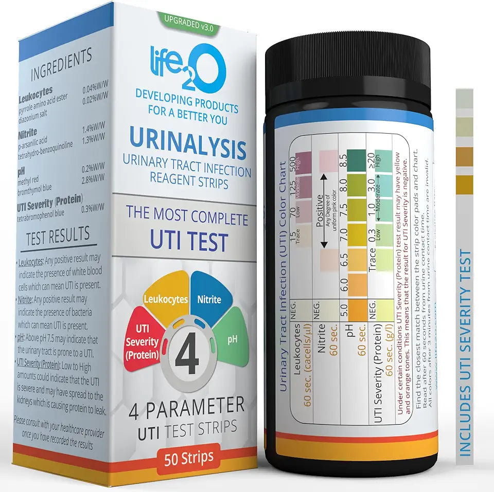 4-in-1 Full Panel UTI Test Strips, 50 Strips A74423
