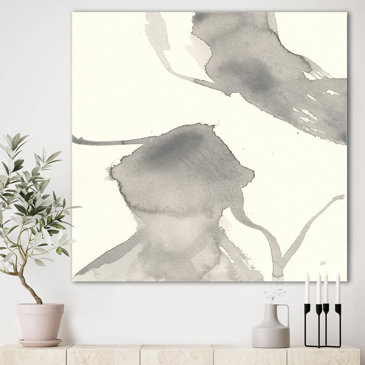 Minimal Geometric Canvas Artwork Print - 36 in. Wide x 36 in. High N46017