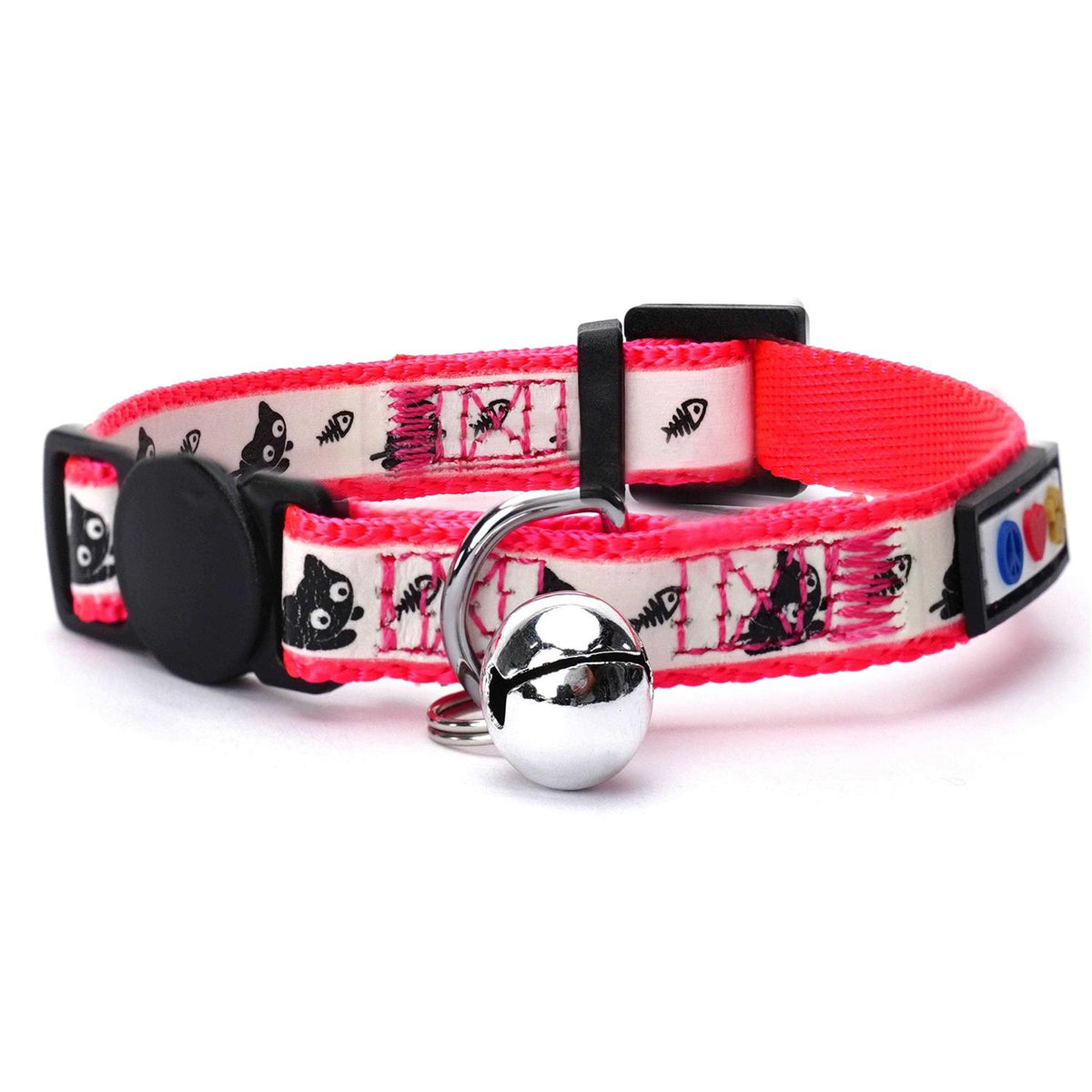 Cat Collar with Safety Buckle and Removable Bell W911934