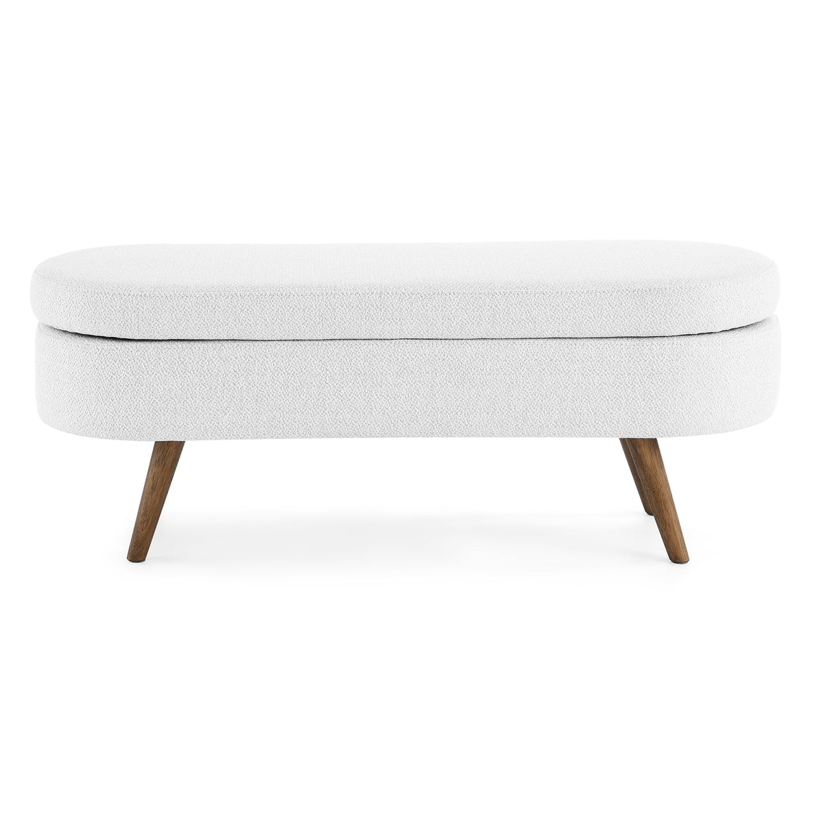Oval Storage Bench with Rubber Wood Legs C3363