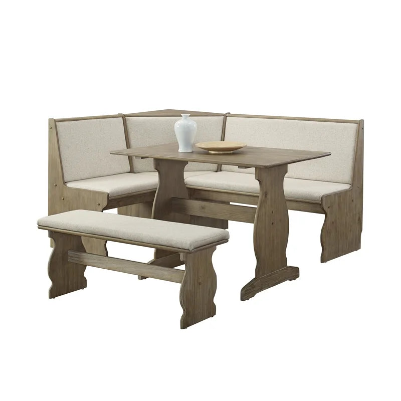 Brown Wood Corner Dining Set T32762