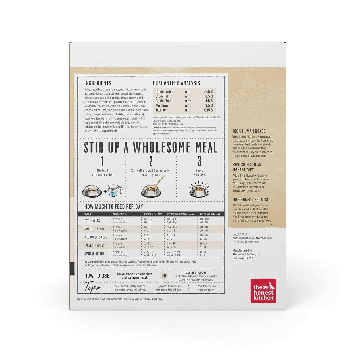Dehydrated Whole Grain Beef Dog Food Y84143