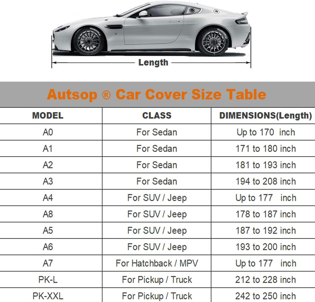 6 Layers Waterproof Car Cover with Zipper Cotton W67062