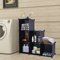 Black 6 Cube Storage Shelves E589817