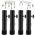 (4-Pack) Steel Folding Table Leg Extenders, Adjustable 3.6in/5.2in H98293