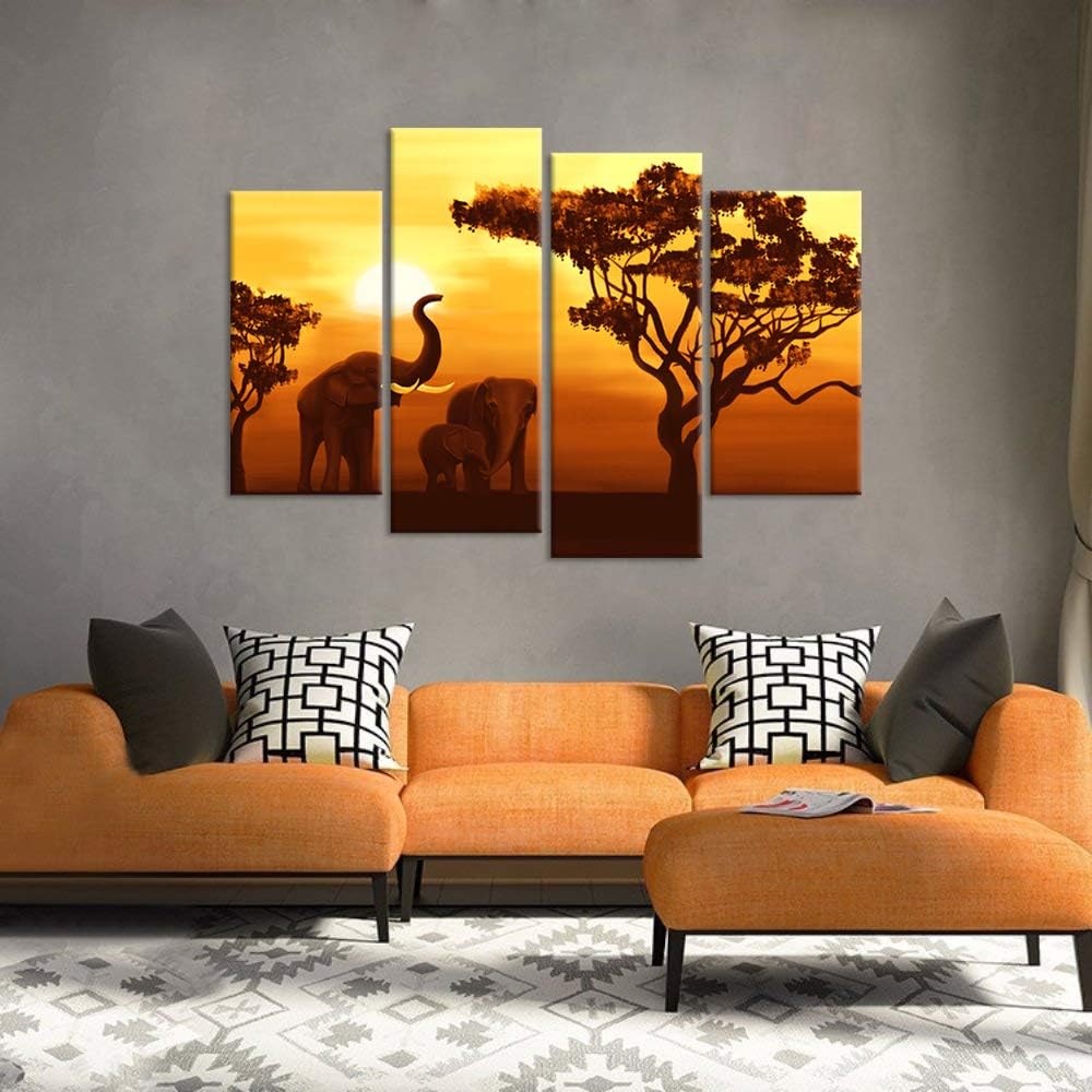 4 Panel Canvas Wall Art Stretched and Framed X62172