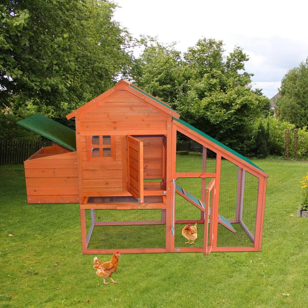 Large Wooden Chicken Coop V60382