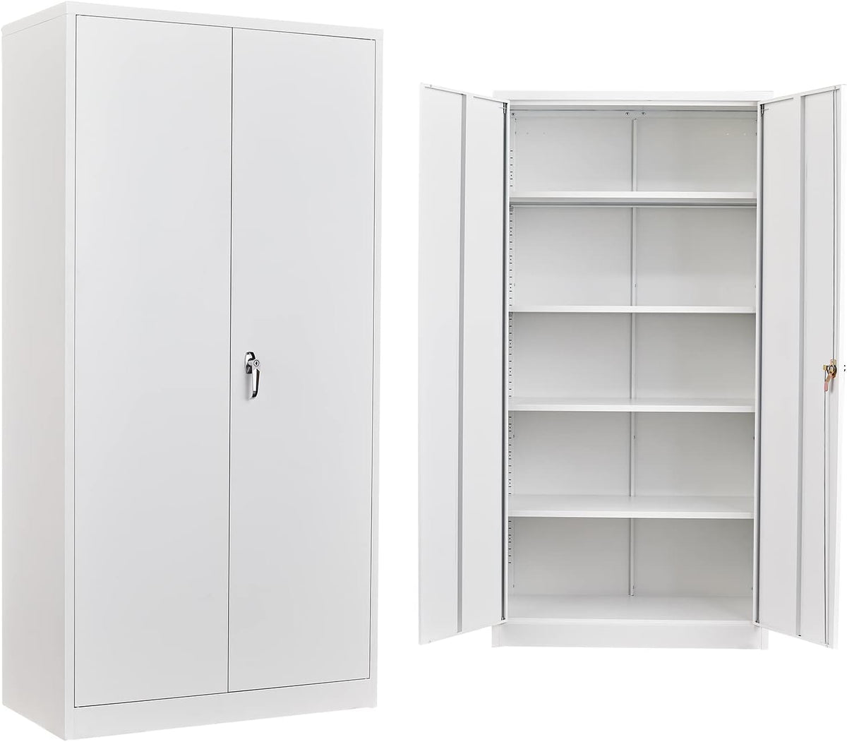 72'' Tall Metal Storage Cabinet with Locking Doors and 4 Adjustable Shelves S519475