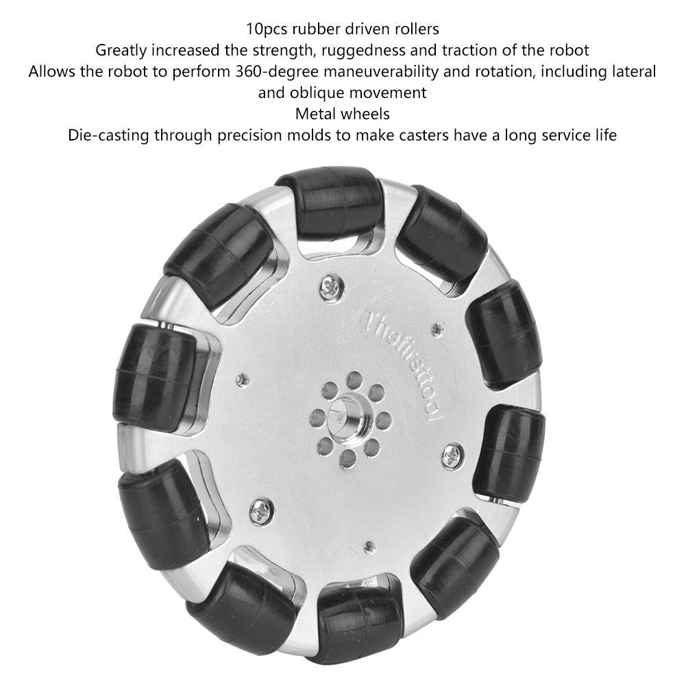 2Pcs 4 Inches Omnidirectional Wheel Set with Assembly Pad U462