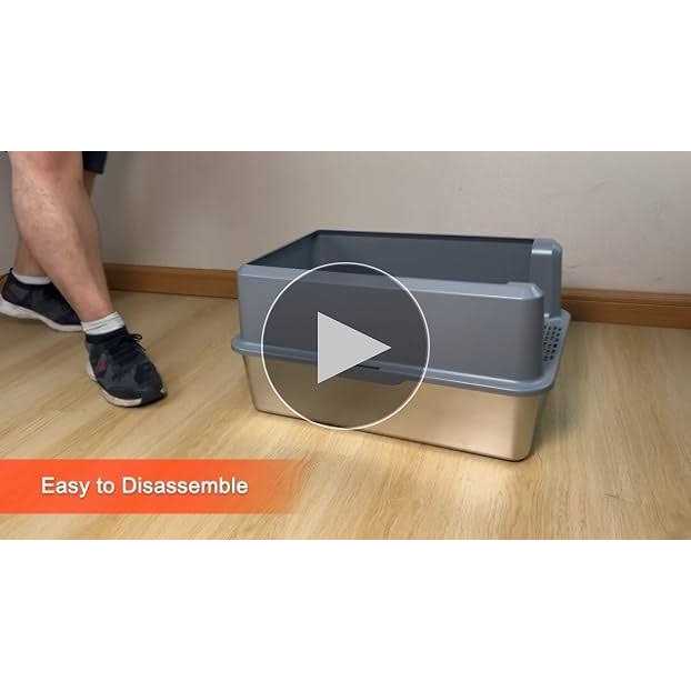 Enclosed Stainless Steel Litter Box XL with High Side I961075