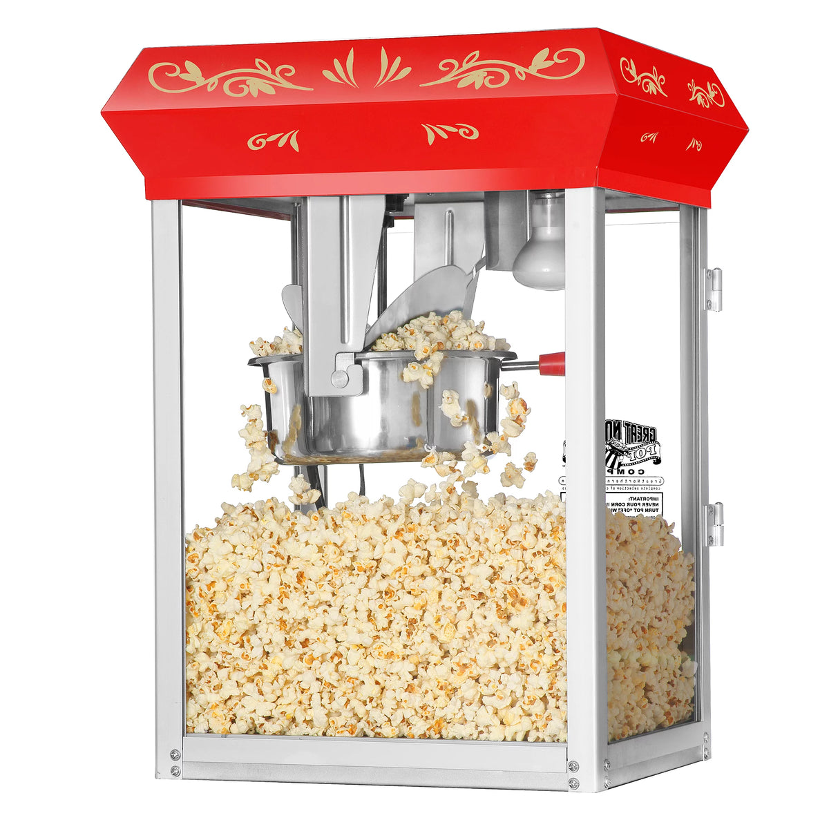 Red Countertop Popcorn Popper Machine, 8 Ounce Y360