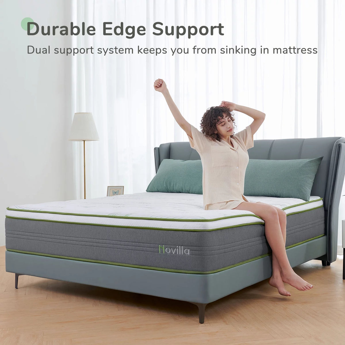 10" Memory Foam Pocket Spring Hybrid Mattress California King Size L65884