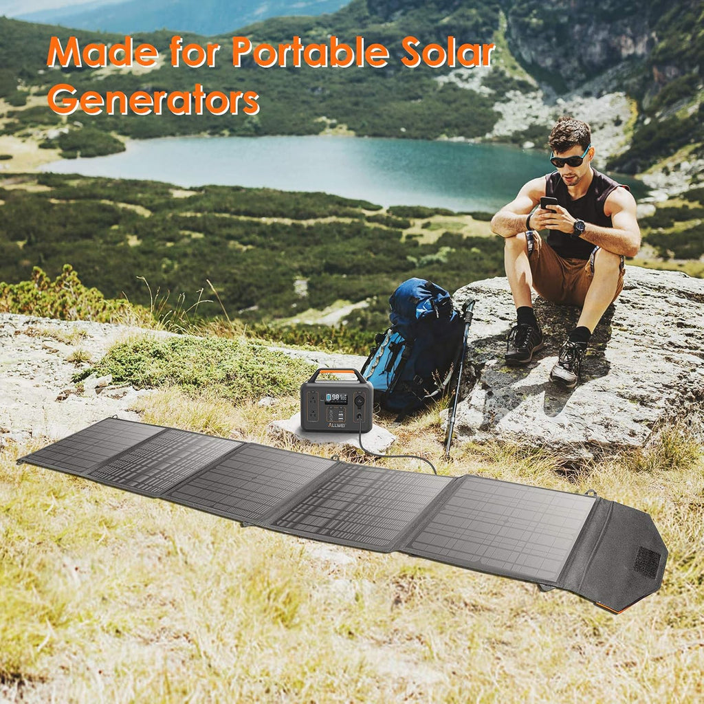 100W Portable Foldable Solar Panel with DC Adapters D324012
