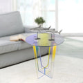 Iridescent Acrylic Round Coffee End Table A6871