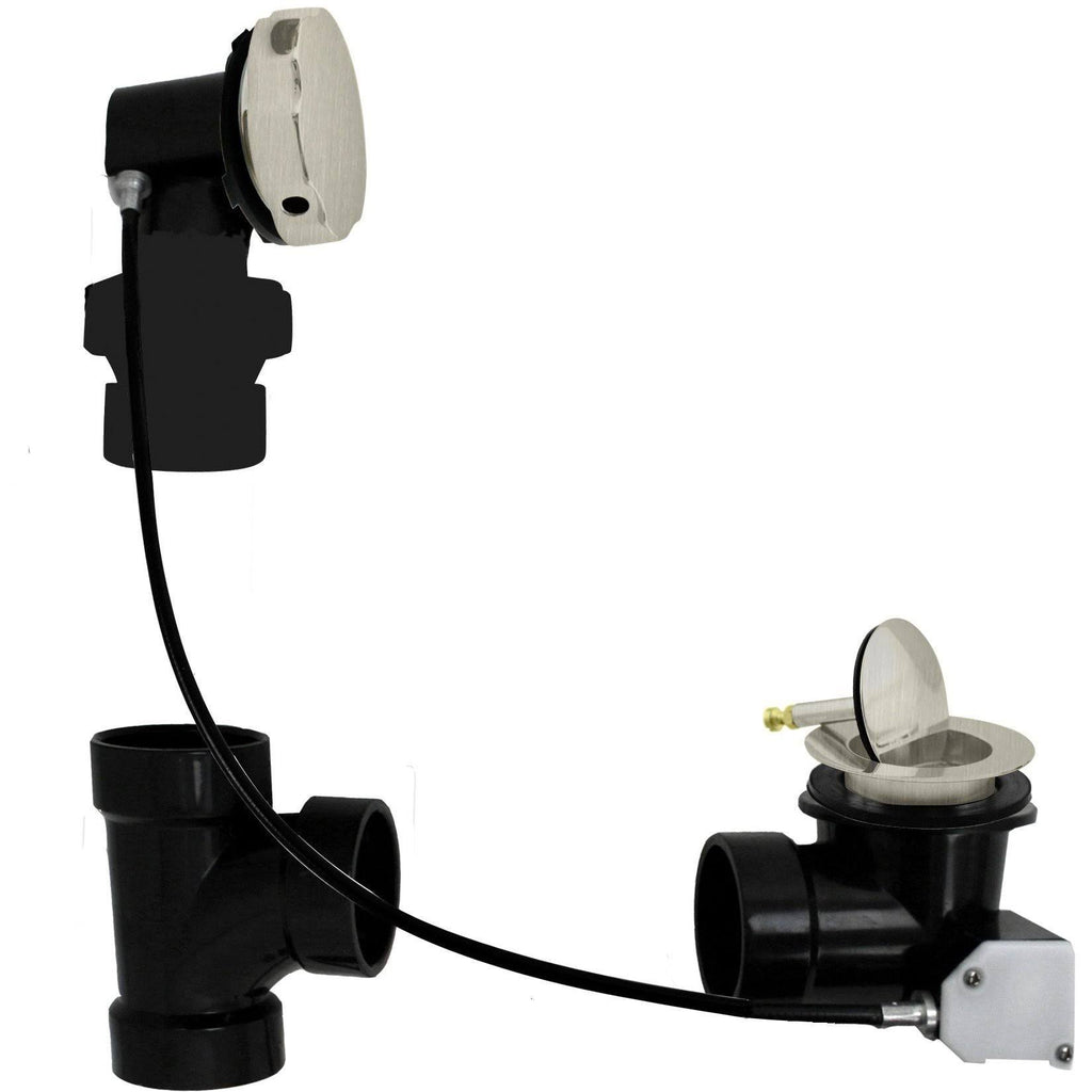 ABS 27 in. Cable Drive Bath Waste Stainless Steel W141132