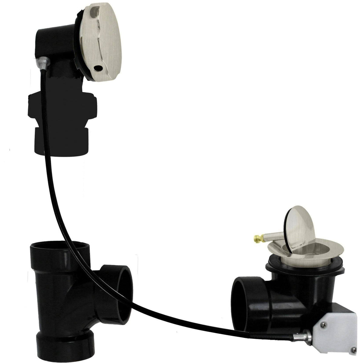 ABS 27 in. Cable Drive Bath Waste Stainless Steel W141132