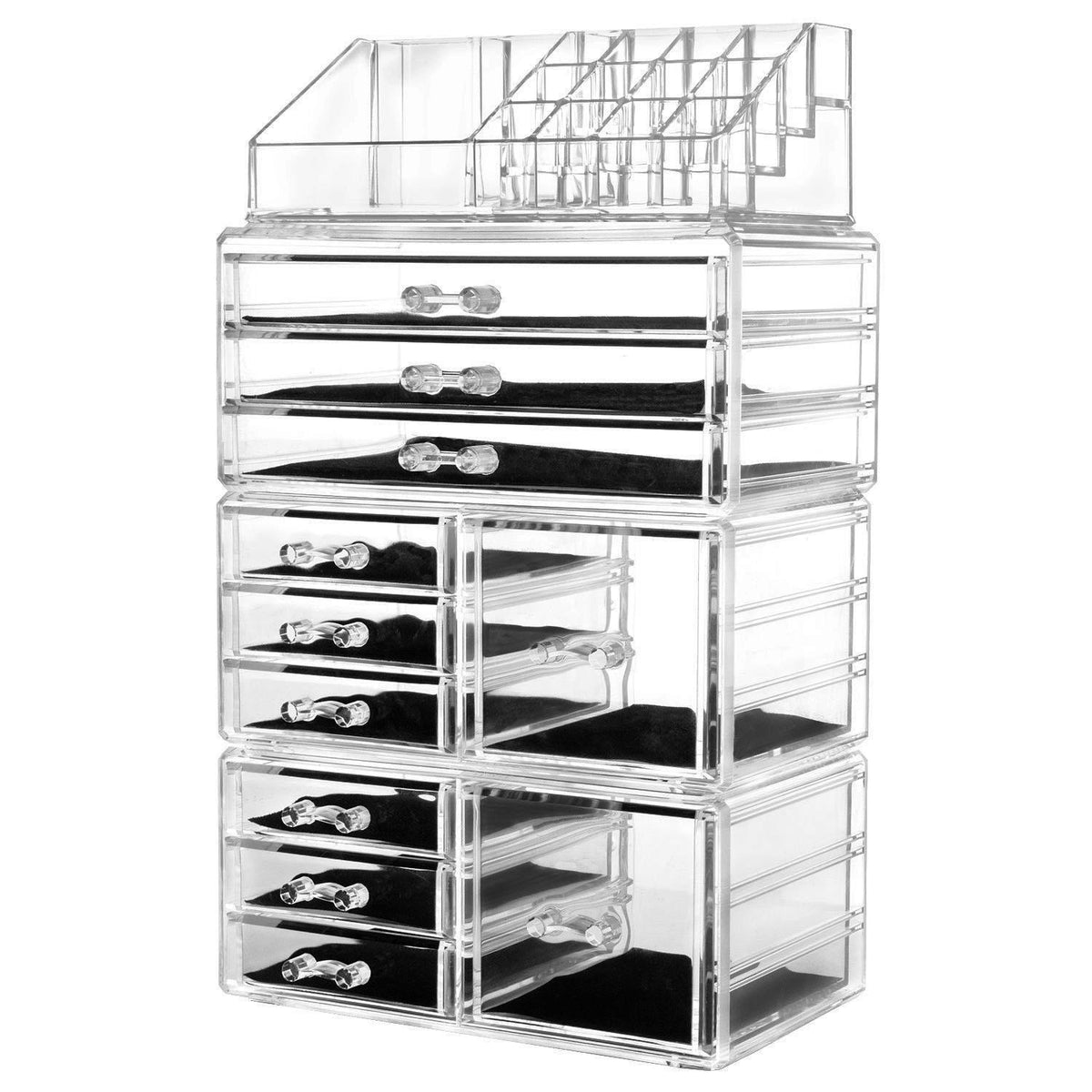 Transparent Makeup Organizer with Drawers D14878